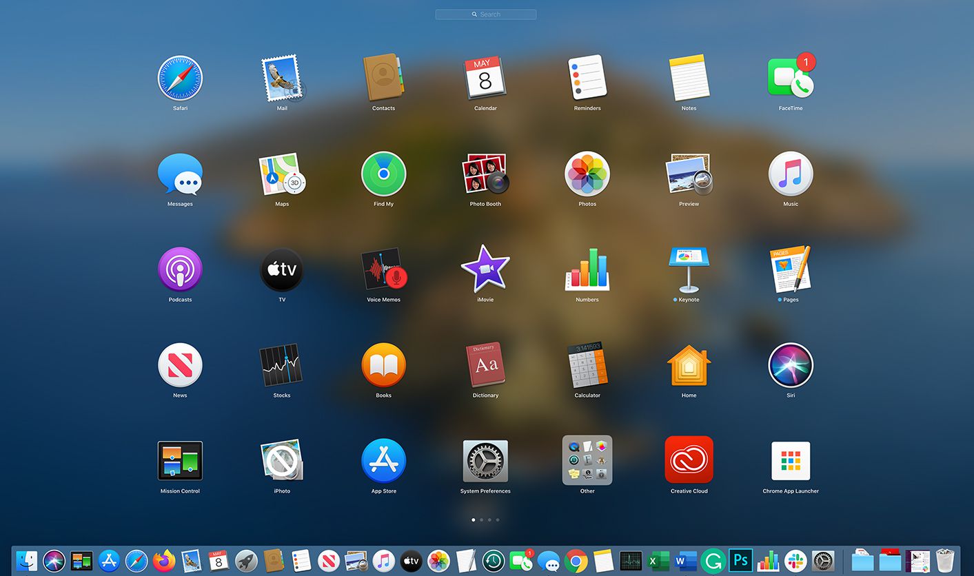picture of a mac background but an office for icons